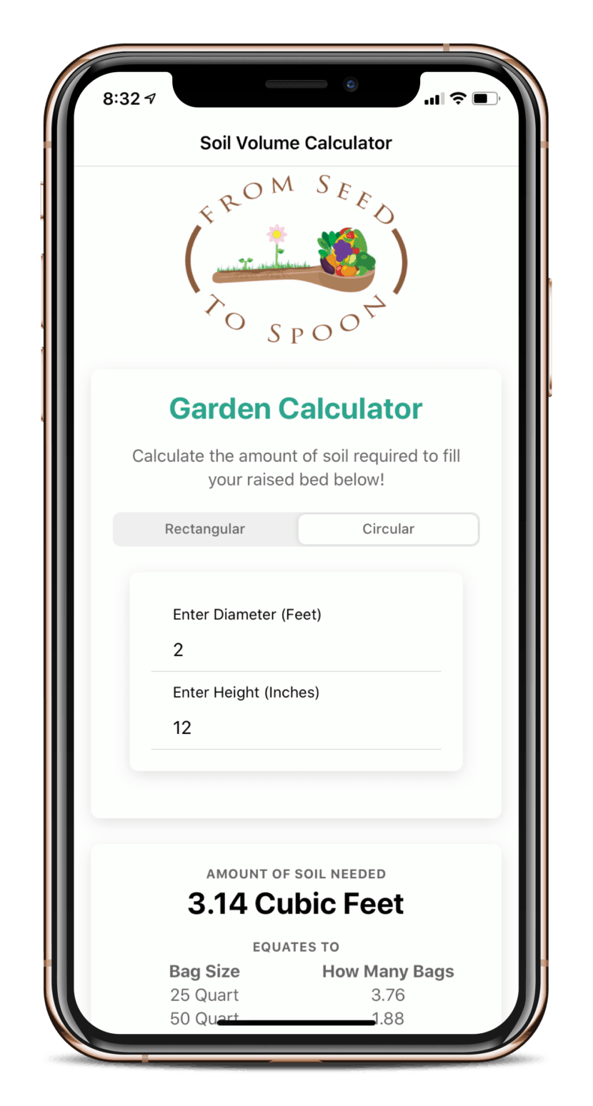 Our Garden Soil Calculator App to Calculates How Much Soil You Need for